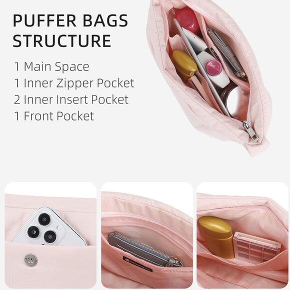 Small Crossbody Bags for Women Nylon with Adjustable Strap, Zipper Crossbody Pur - Picture 3 of 6